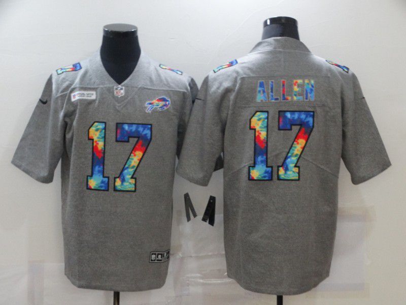 Men Buffalo Bills #17 Allen Gary Rainbow version 2021 Nike NFL Jersey->buffalo bills->NFL Jersey